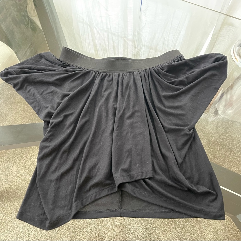 Theory Black Asymmetrical Draped Skirt - Picture 3 of 7